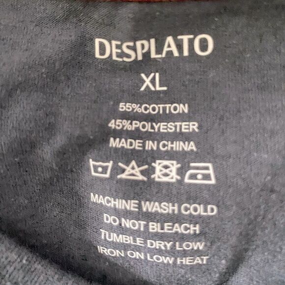 Desplato Mens Size XL Sleeveless T-shirt Pullover Athletic Workout Athleisure - Picture 4 of 7